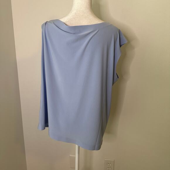 Norma Kamali light blue drop shoulder top size L - Picture 5 of 12